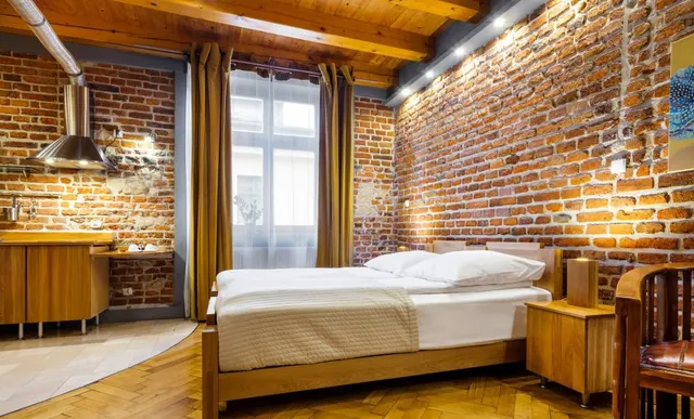 Wnętrze studia w Aparthotelu Stare Miasto, Kraków